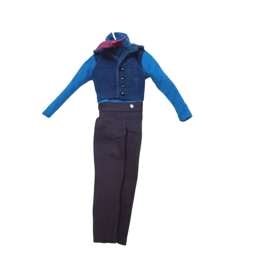 Disney Frozen Kristoff Doll Outfit Blue Shirt Corduroy Vest Black Pants 12 inch